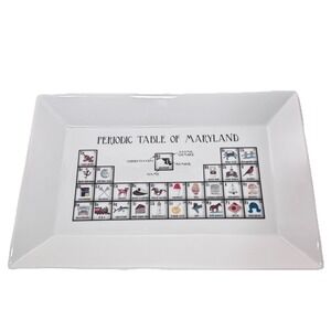 DISHIQUE Periodic Table Of Maryland State Serving Dish Platter 14" x 9"